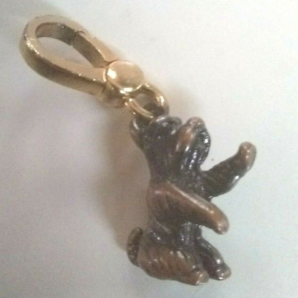 Juicy Couture Terrier Dog Black Gold Charm